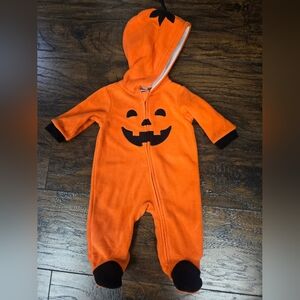 NWOT Pumpkin fleece one piece